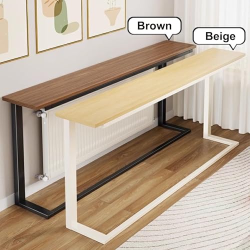 Mueble sobre mesa de radiador repisa de madera para entrada y oficina 4
