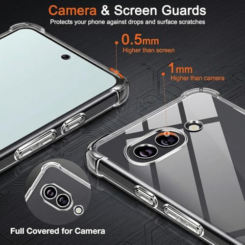Image of Fashionury 3D Raised Transparent Crystal Clear Back Cover for Google Pixel 9A | Shockproof Design | Anti-Slip Grip | Camera Protection | 360 Degree Protection Mobile Case