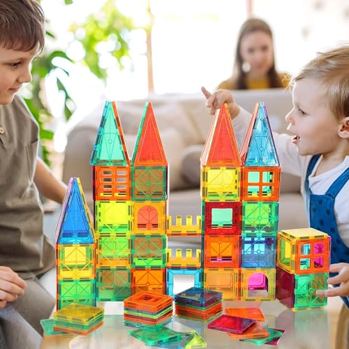 Blocos de Montar Magnéticos Infantil Construção Brinquedo (130 PCS)