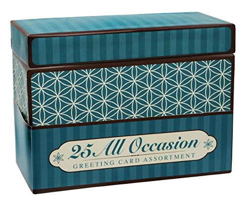 Paper Magic Handmade and Embellished All Occasion Greeting Cards with Blue Keepsake Box, 25pc