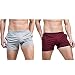 Sandbank Men’s Pocket Running Workout Gym Active Shorts Lounge Sleep Bottoms (Waistline : 29-32 inch, 2 Pack-Grey+Wine Red)