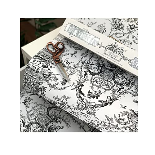 Image of Scentennials Vintage Toile Scented Drawer Liners - (16.5 x 22 Inch) Toile Print - Premium Quality Shelf Liner Sheets - Ideal for Kitchen, Drawer & Closet, Non-Adhesive Design