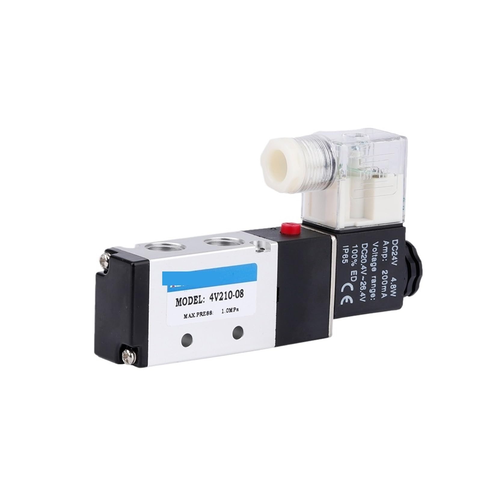 4V Industrial Pneumatic Solenoid Valve 2/5 Way Single/Dual Electrical Control Directional 1Pcs(4V210-06,AC220V)