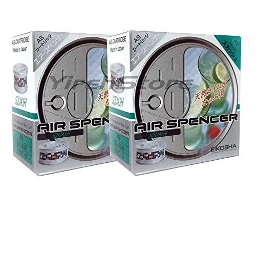 Air Spencer Cartridge Squash Scent 2-Pack Car Air Freshener, Heavy Duty, Last Long, JDM AS A9 Squash Eikosha Japan