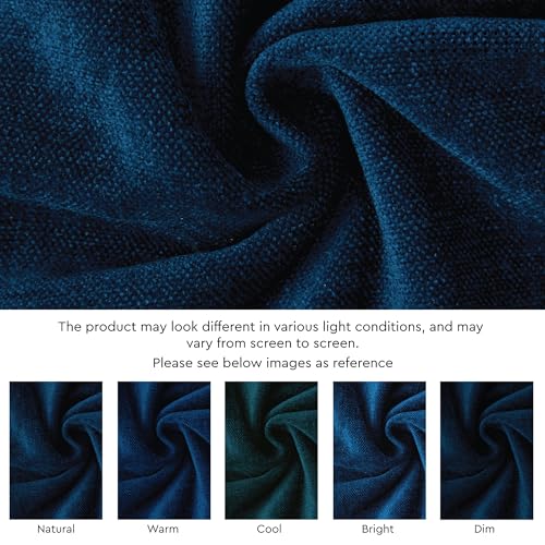 Image of Encasa XO Dining Table Runner for 4 to 6 Seater | 32x183 cm | Royal Blue | Chenille Fabric | Machine Washable