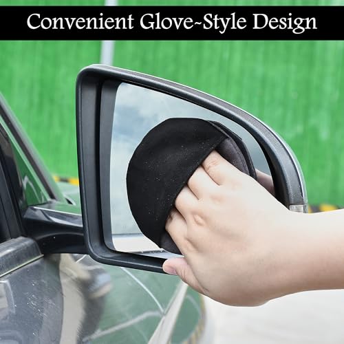 Image of Microfiber Car Screen Cleaner Car Accessories Cleaning Pad Multi-Purpose Car Touch Screen Cleaner Cloth Household Cleaning Tool, Rounded-Shaped