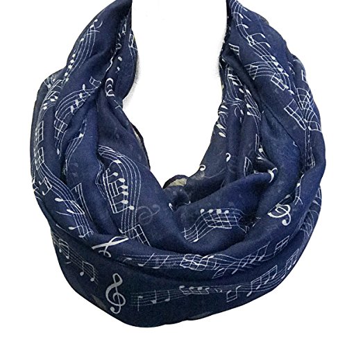 Wrapables® Lightweight Musical Notes Infinity Scarf3