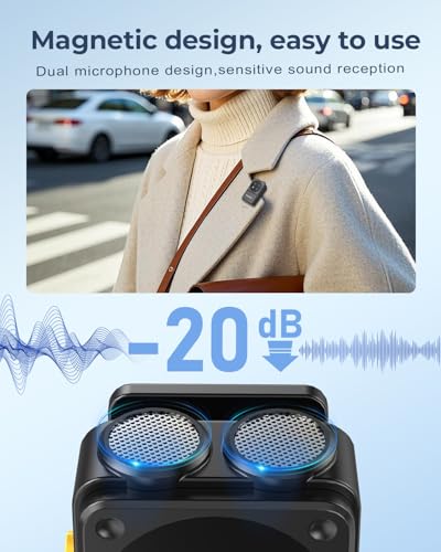 Image of VELOMAX Wireless Microphone with Noise Reduction, Wireless Microphone 30-Meter Transmission Range,Ideal mic for YouTube Video Recording (Type Mic)