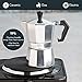 Primula Classic Stovetop Espresso and Coffee Maker, Moka Pot for Italian and Cuban Café Brewing, Greca Coffee Maker, Cafeteras, 3 Espresso Cups, Silver