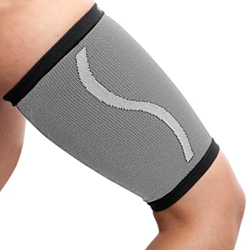 STADIUM - Muslera, Gris, XL, Soporte de Compresión para fortalecer Muslo, para Aliviar Dolor de isquiotibiales, Espasmos Musculares e Inflamación de Tendones por Tendinitis, Unisex para Hombre y Mujer