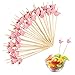 OOTSR Lot de 100 cure-dents roses de 11,9 cm pour sandwich, fruits, cocktail, apéritif, boisson, Martini - Fournitures alimentaires pour anniversaire, fête, collation