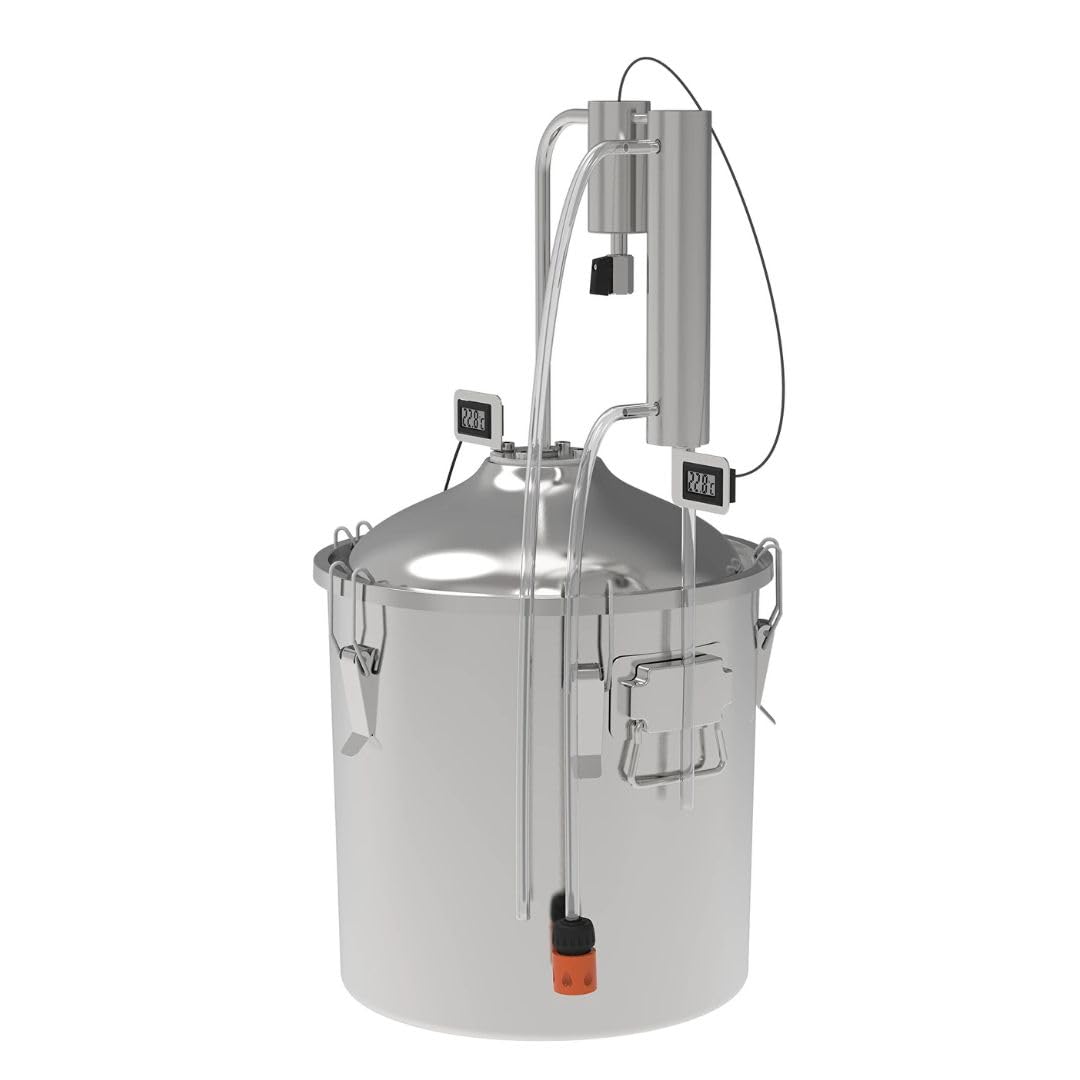 AlcoFermBrew Distillateur avec réfrigérant et clarificateur 30 litres - INOX