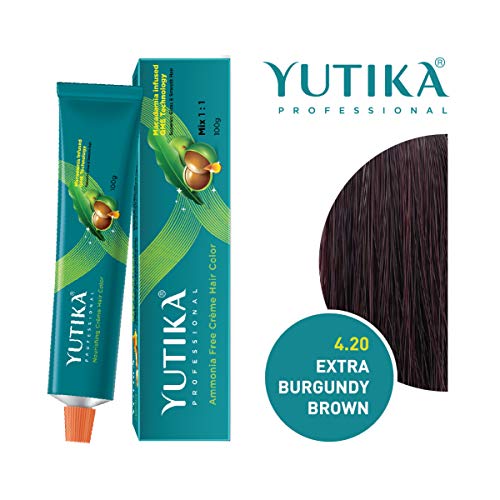 Image of Yutika Professional Creme Hair Color 100gm Extra Burgundy Brown 4.20