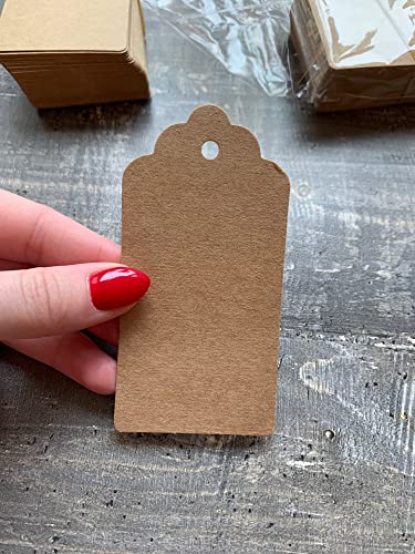 Brown Price Tag with String, 9X4 - Image 3