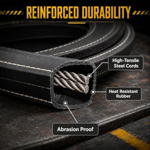 Image of 60005003 3L Tooth HB Heavy-Duty Drive Belt for Earthquake Trimmer, 10mm x 1160mm Replacement Belt, Anti-Slip, Quiet, Easy Install
