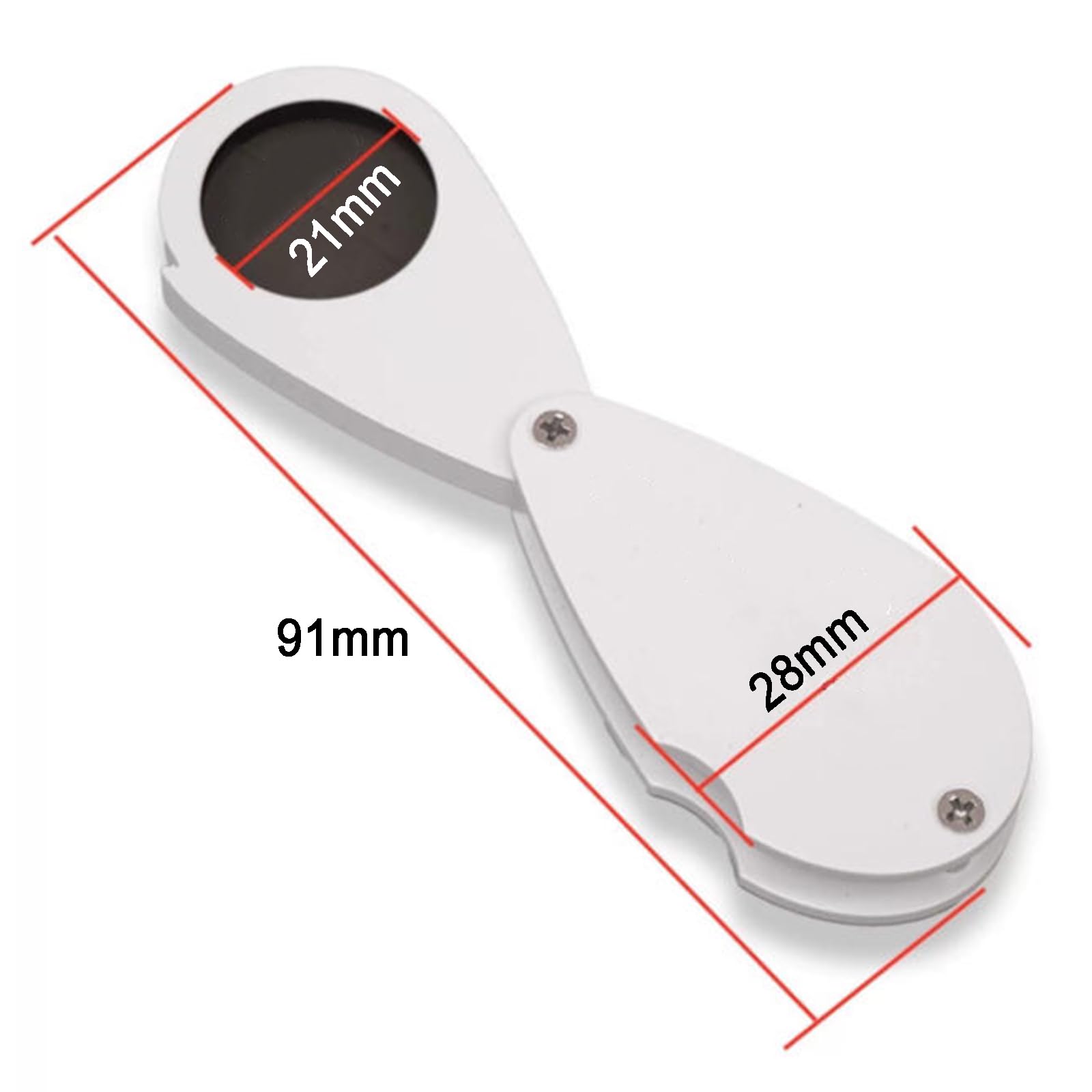Dichroskop für Gemologie, 21 mm Linse, hochwertiges Aluminium, faltbares Design für Schmuckpleochroismus-Analyse, ideal für Gemologen und Hobbyisten