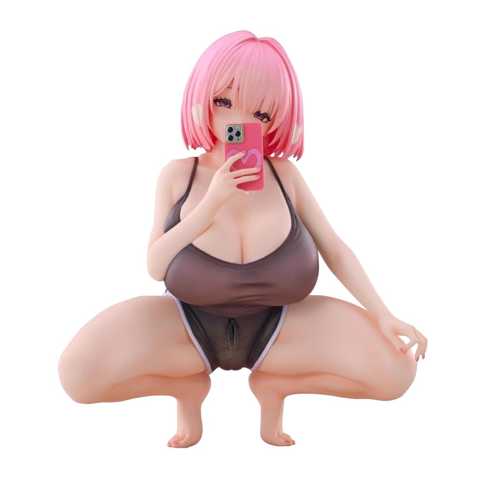 LUNK Akane Figure Squatting Anime Girl Figure 1/6 Scale Anime Illustration Original Art Painting Figure Action Anime Figurine 17CM/6.7IN