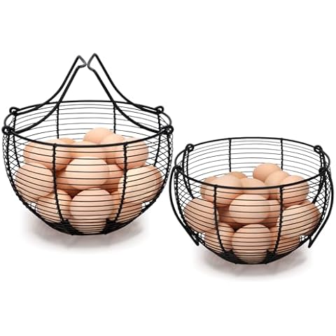 YENLNI Farmhouse Wire Egg Baskets Cover