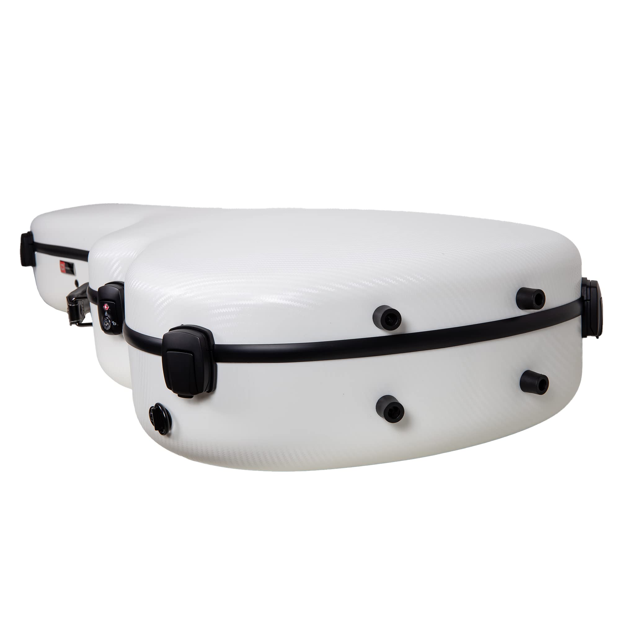 Crossrock Poly Carbon pasuje do gitar klasycznych 4/4, etui odporne na zarysowania w kolorze białym (CRF4020CWT)