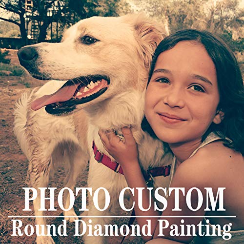 Custom Diamond Painting Kits for Adults with Your Photos,Full Drill Round, Customized Diamond Painting Private Gifts, Custom Personalized Picture for Home Wall Decor 11.8x11.8 inches