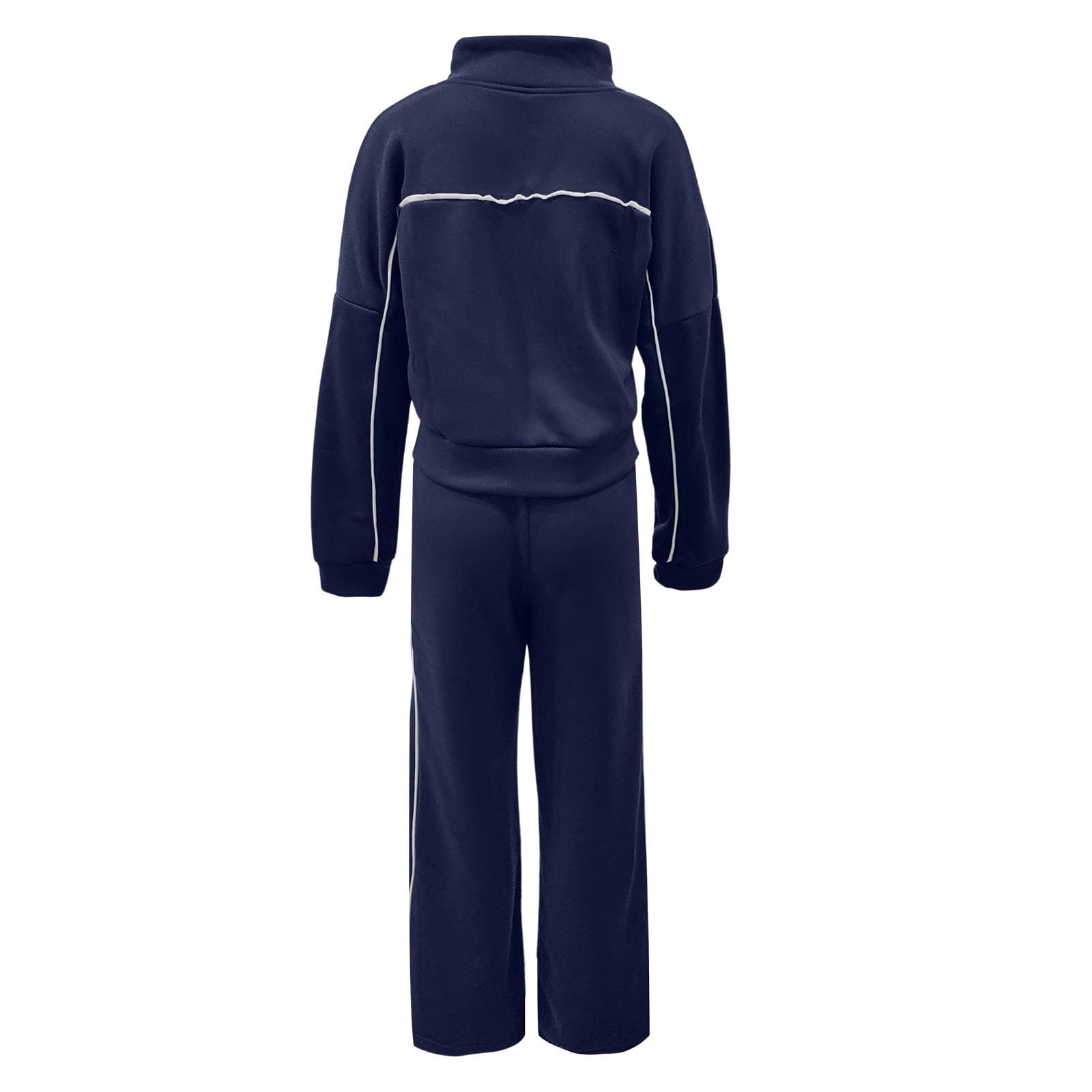 Jogginganzug Damen Sportlicher Freizeitanzug Zweiteiler Sweatshirt mit passender Hose für Winter