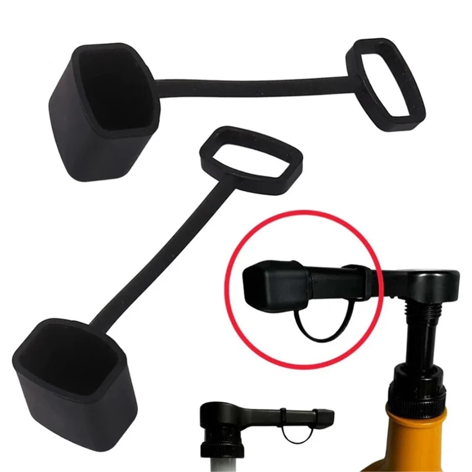 Bouchons à vin 60 pièces bouchons verseurs en Silicone couvercles de pointe pompe sirop café garder le Champagne frais(Black)