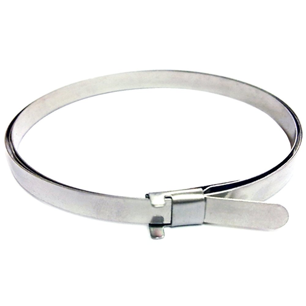 Alkan 10x Universal Edelstahl Bandschellen 740 mm AISI 430 | Vorgefertigte Edelstahl-Bandschellen/Klemmschellen für Schläuche, Manschetten, Achsmanschetten & Rohre