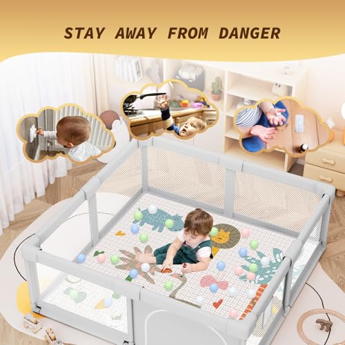 Besuhot Baby Playpen With Mat 50X50 Inch, Playpen For Babies And Toddlers With Gate thumb #5