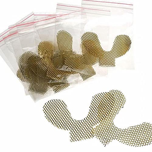 20pcs Lower Golden Metal Palatal Reinforcement Mesh For Acrylic Partial Denture Dental Materials