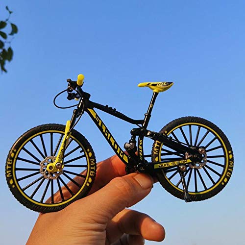 Yeibobo ! Alloy Mini Downhill Mountain Bike Toy, Die-Cast Bmx Finger Bike Model For Collections (Black/Green) #TOP1