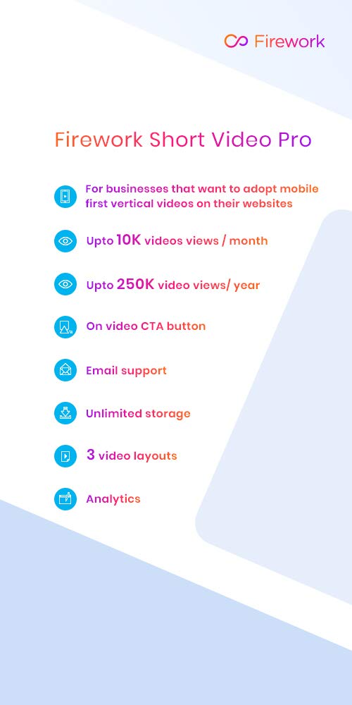Firework Short Video Pro - Mobile First Vertical Videos for Your Website-image-1