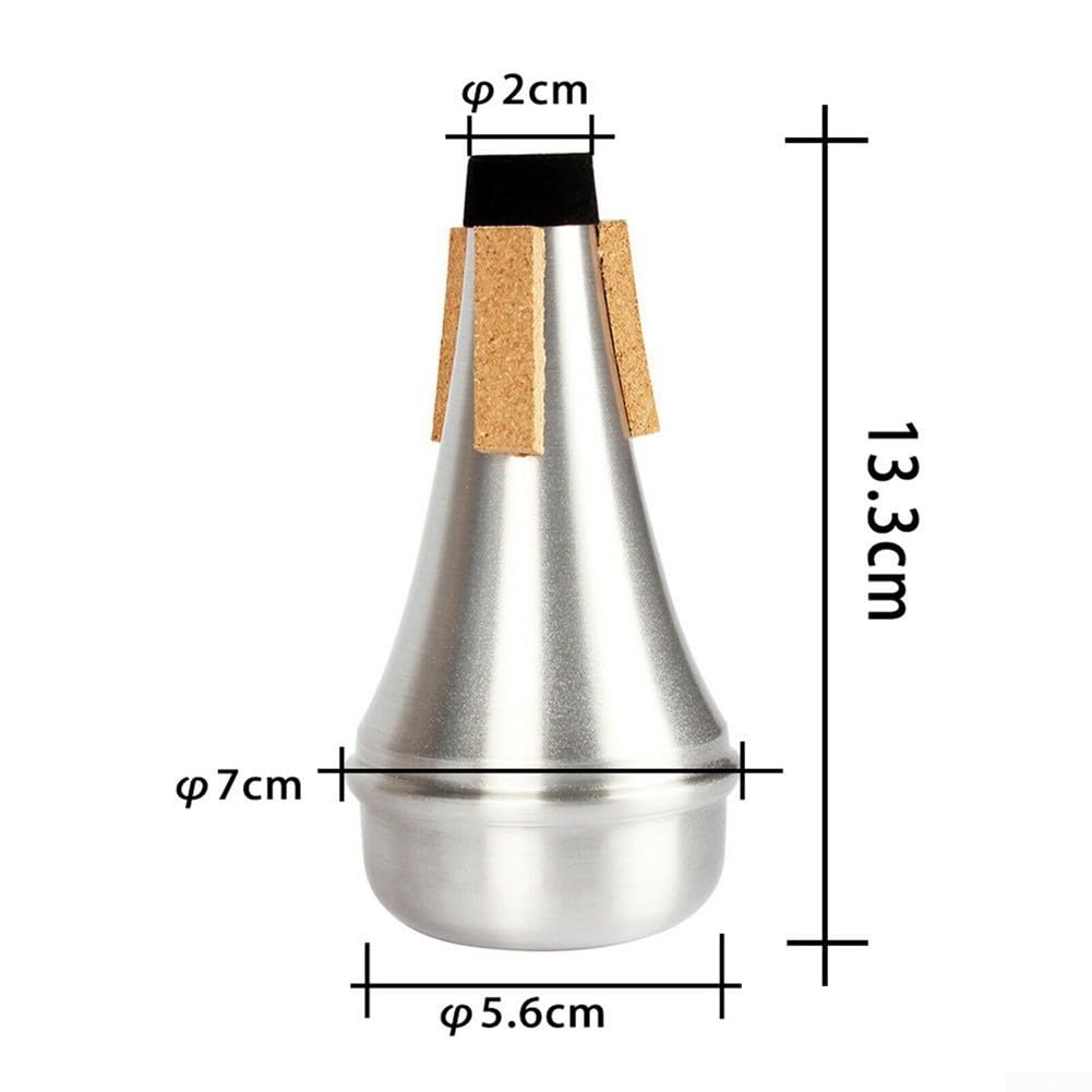 Trąbka wyciszenie srebrna 133 mm bez utraty dźwięku