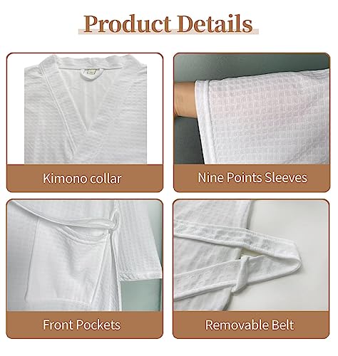 Mens Summer Robes Lightweight Knee Length,Soft Absorbent Mens Bathrobes for Pool/Shower/Loungewear3