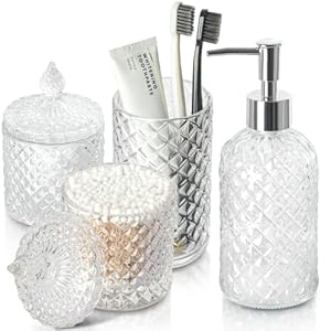 Bathroom Accessories Set, 4 Pack Cl...