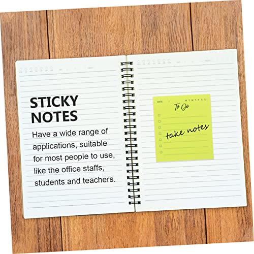 STOBOK 6Pcs Notas Fluorescentes De Papel Portátil