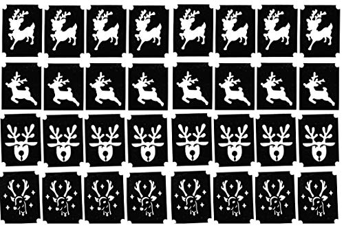 32 Tattoo Glitter Airbrush Stencil Reindeer