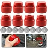 Body Mount Bushing Kit Fits for 1999-2014 Chevy Silverado & Sierra 1500/2500 2WD/4WD Polyurethane Body Cab Mounts Replace 7-141 Red (24PCS)