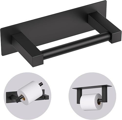 Miniatura 9 de Soporte de papel higiénico de níquel cepillado para baño, montaje en pared, dispensador de papel higiénico comercial de acero inoxidable, soporte