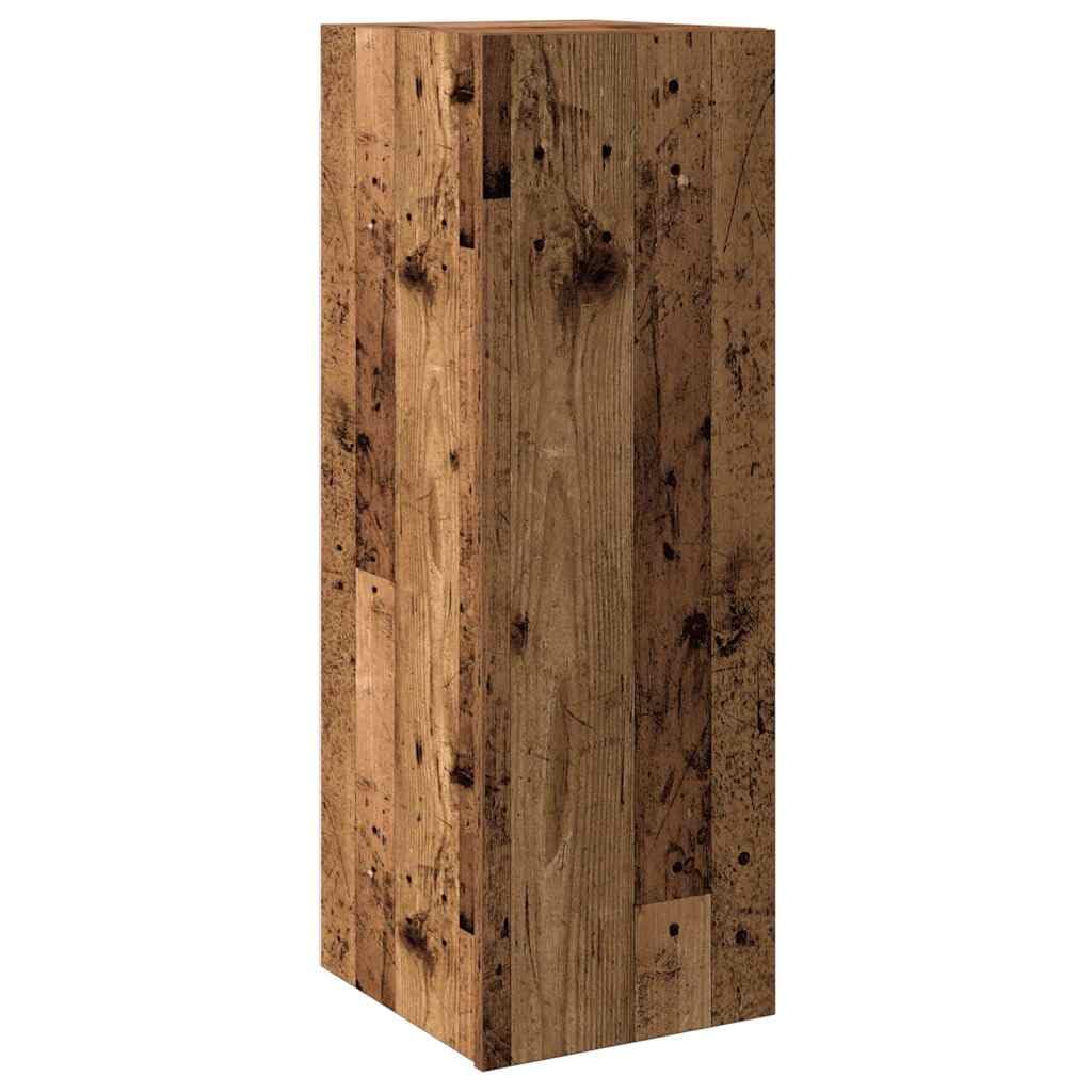 Set di 8 mobili per TV, montaggio a parete, effetto legno anticato, credenza con vano portaoggetti, sospesa e salvaspazio, per soggiorno, camera da letto, angolo gaming