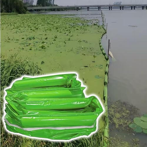chzdpp barriera anti-petrolio contenimento di sversamenti in mare, barriera galleggiante per il petrolio per banchine, cinghia anti-inquinamento per piante acquatiche(l 65.6ft/20m,h 59in/150cm)