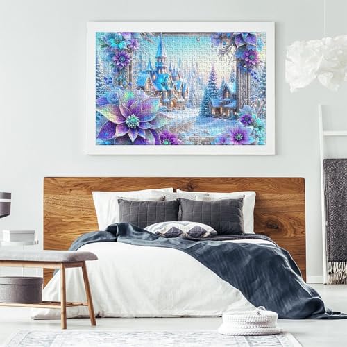 Rompecabezas de hermosa decoración de invierno, 1000 piezas de papel reciclado texturizado 7
