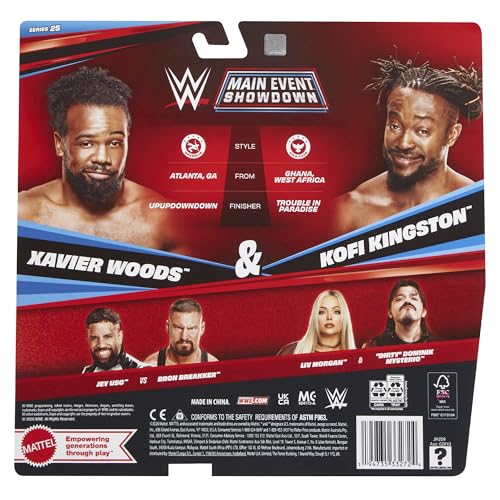 Pack figurines WWE New Day Xavier Woods Kofi Kingston jouet combat