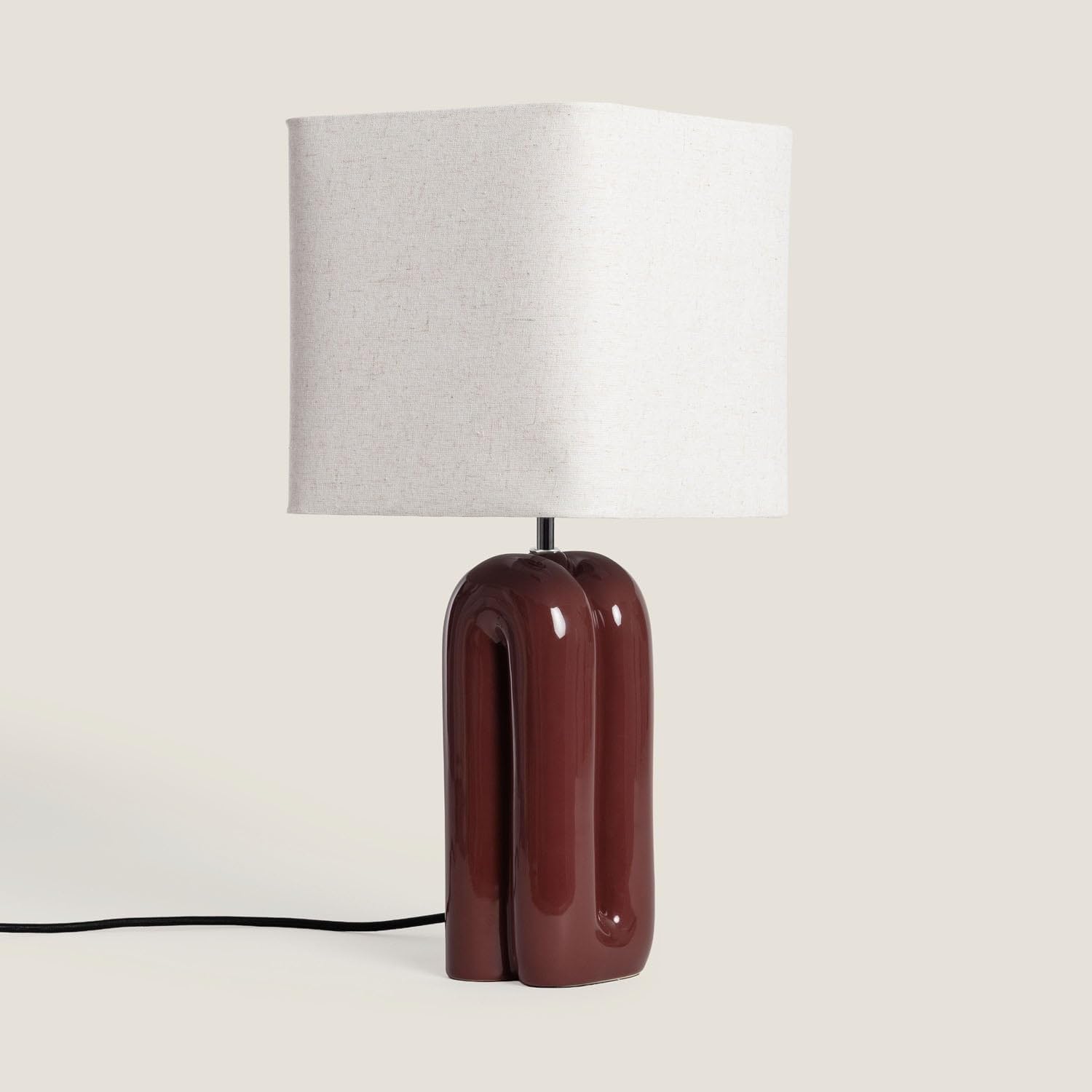LEDKIA Tischlampe aus Keramik Vero Granat 510 mm