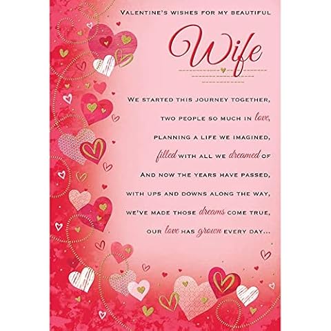 Beautiful Wife Valentine's Day Card by Piccadilly Greetings Cover