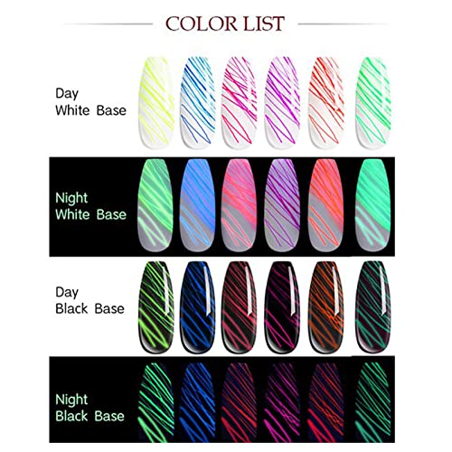 Gel de Aranha | Glow In The Dark Glow Spider Gel Inodoro - Kit de esmalte de gel de 8 ml Faça você m