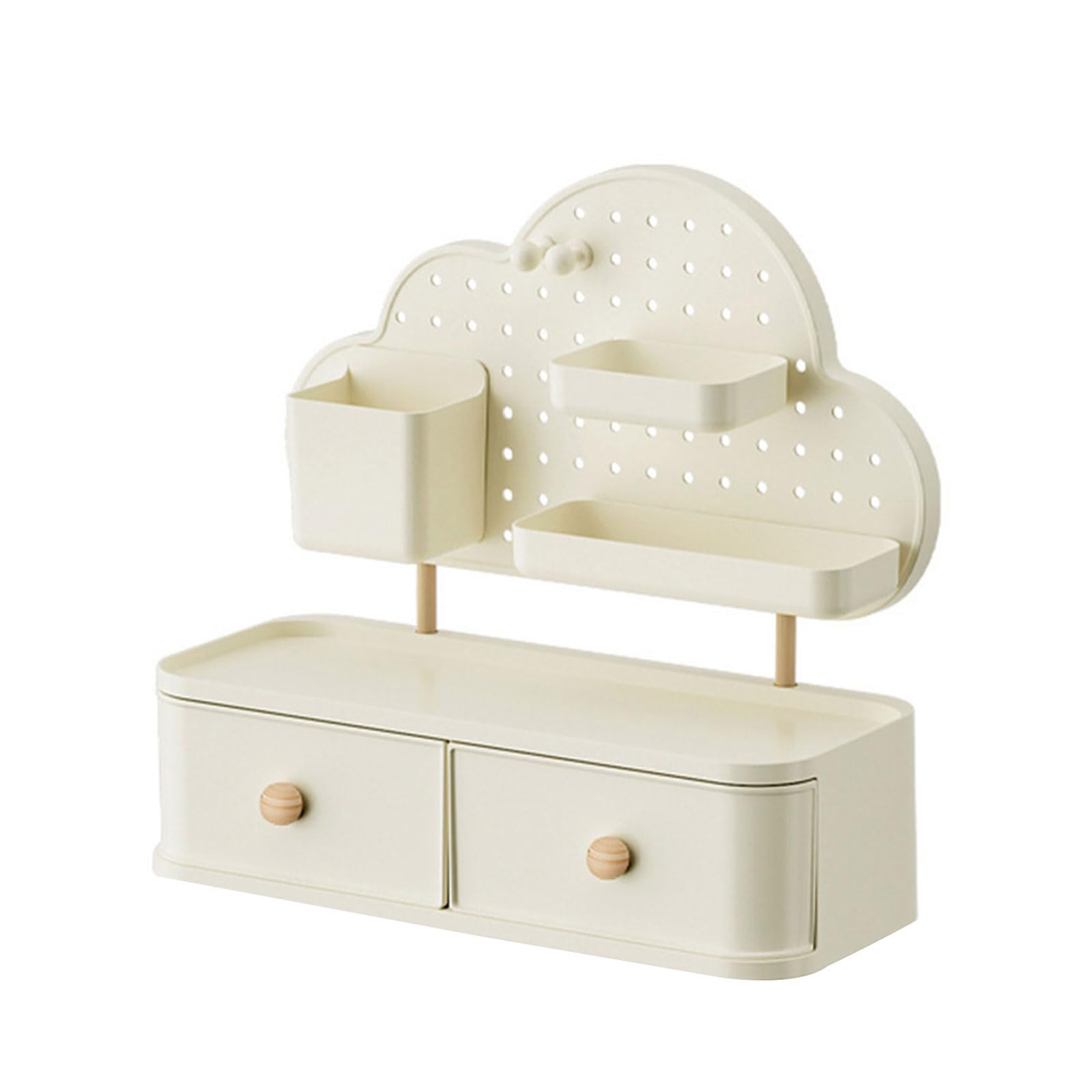 YWLUUOO Cloud Themed Storage Box with Removable Compartments for Desktop Organization School Accessories Space Saving Cloud Organizers