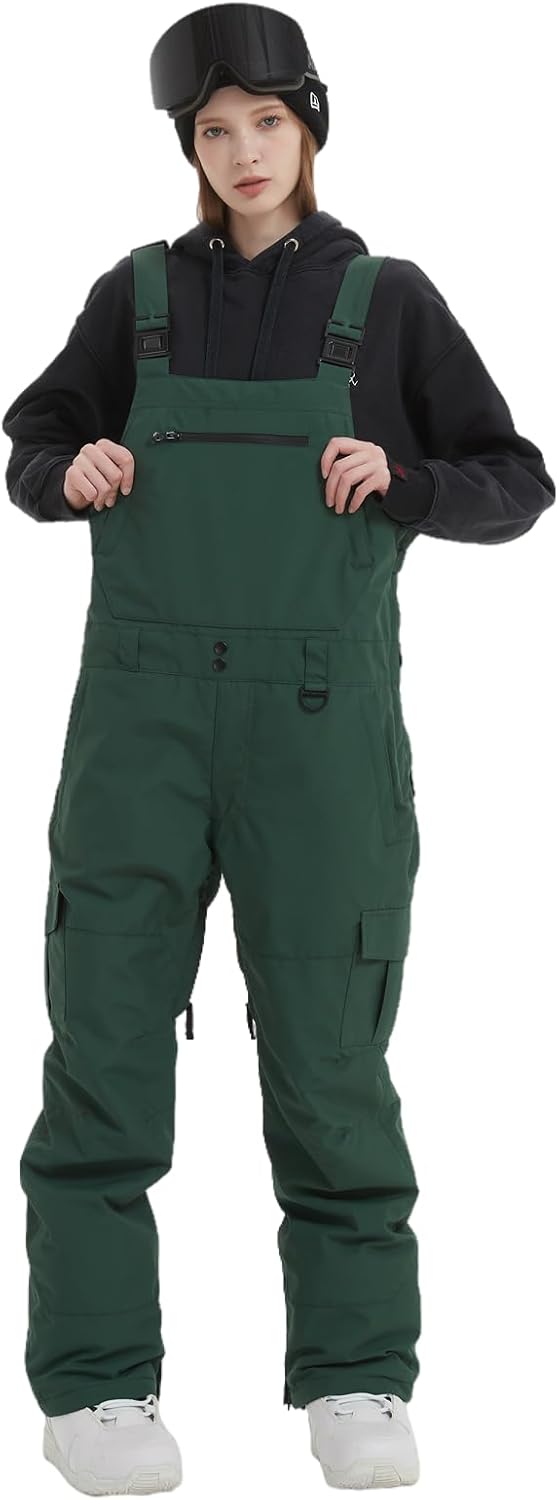 Women Men Snow Ski Bibs Pants Adjustable Windproof Waterproof Jumpsuit Snowboarding Insulated Warm Overall Trouser - Image 5
