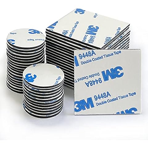 50 PCS Double Sided Sticky Pads, Heavy Duty Adhesive Foam Pads, Black Mounting Tape Sticky Pads for Car Decor, Home Decor and Office Decor (Square & Round) Cover