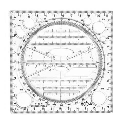 回転可能なルーラー数学測定ルーラー幾何学ドラフト図面ツールスクールオフィスの供給数学測定描画ツール幾何学的回転可能