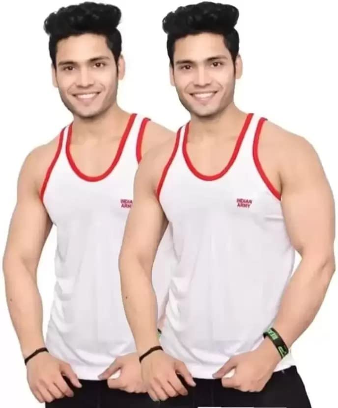 Labh Traders Men Vest (Pack of-2) Size-L White-picture-13